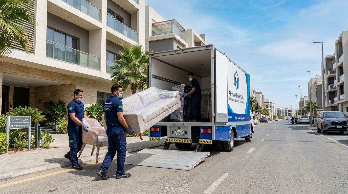 نقل عفش حي الحمدانية بجدة شركة الفرسان الثلاثة
