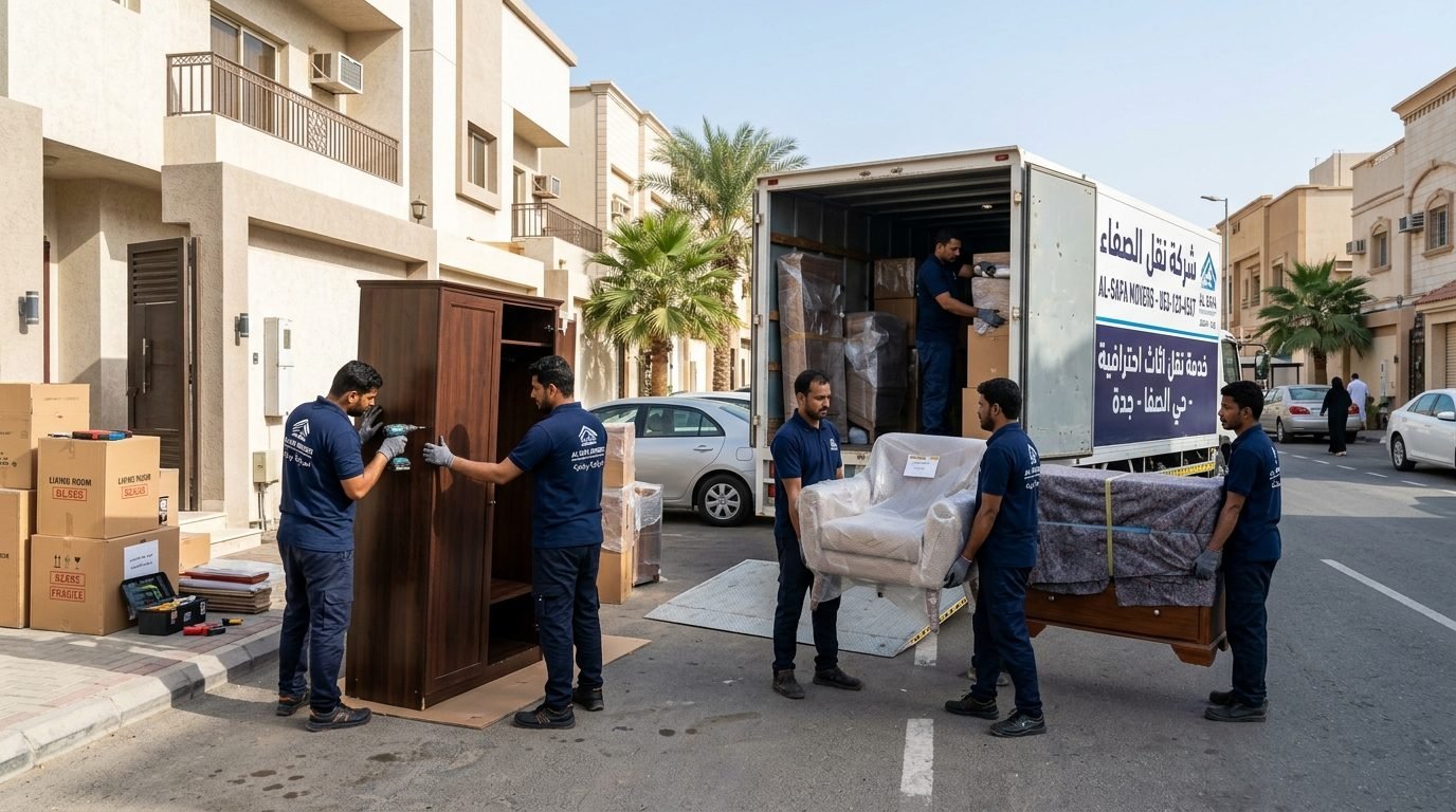 نقل عفش حي الصفاء بجدة شركة الفرسان الثلاثة